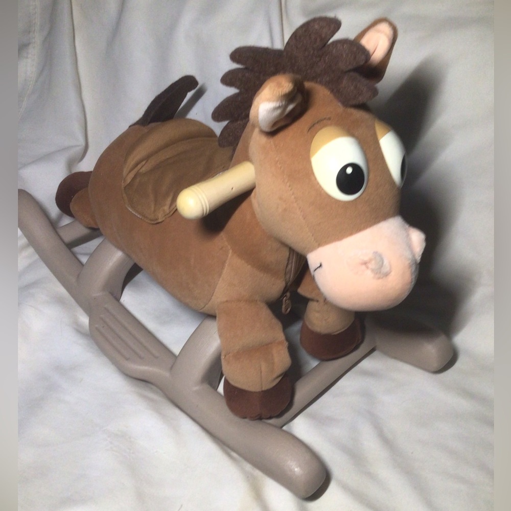 Disney Toy Story Bullseye Rocking horse Toy w/ sound Plush Rocker Horse